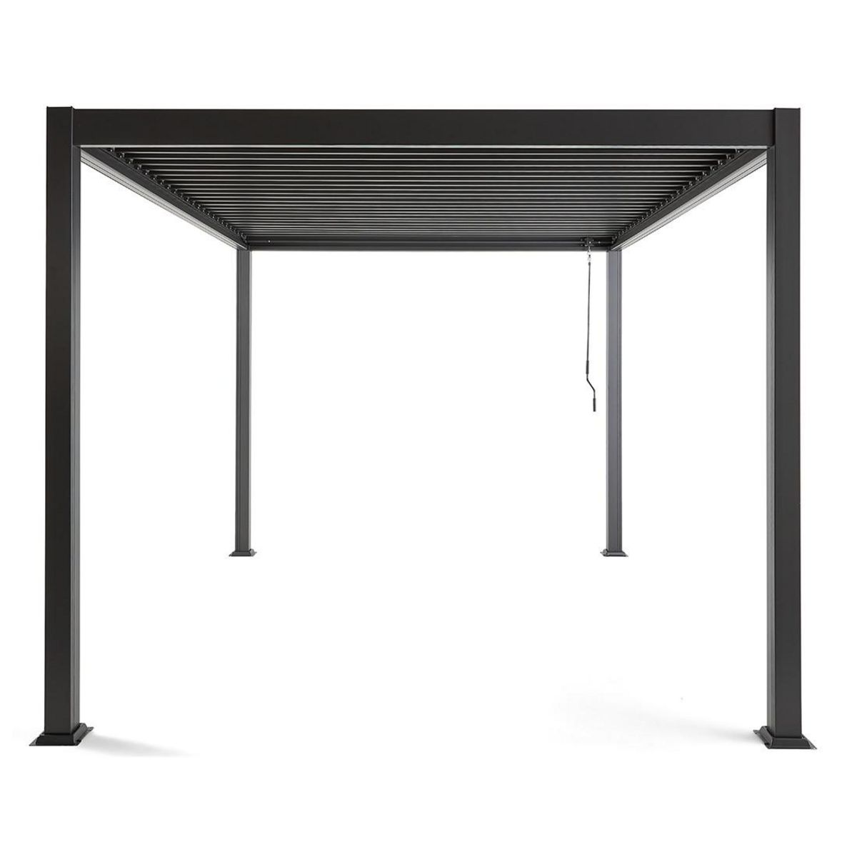 BEST MOBILIER Cherry - pergola bioclimatique - aluminium - 3x3m - gris anthracite