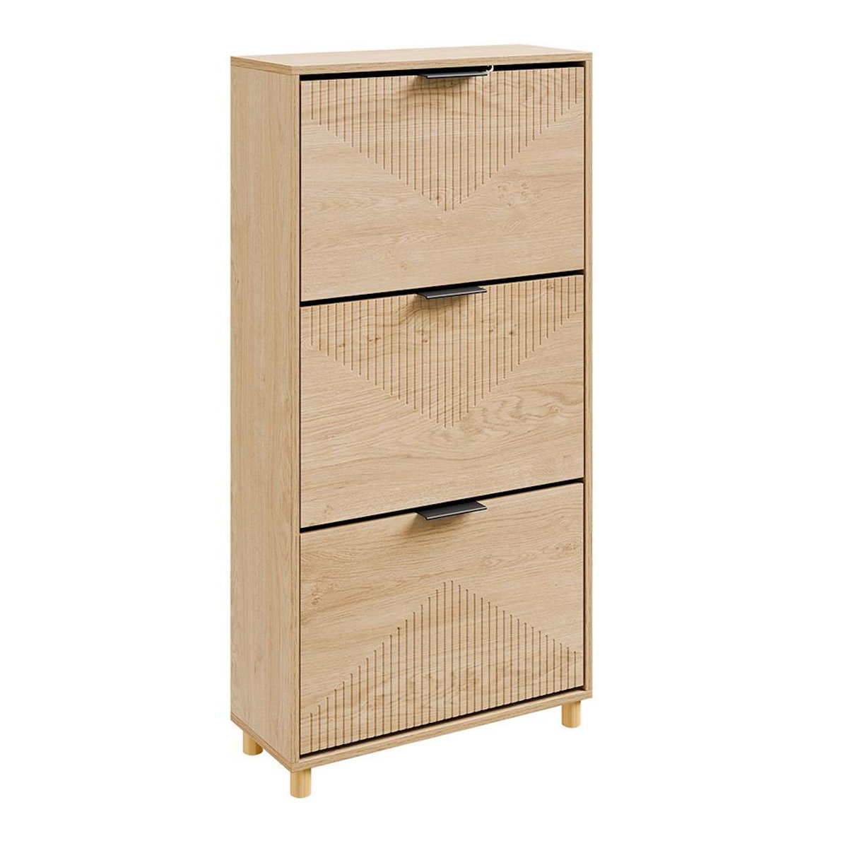 SOBUY Armoire à chaussures Chêne clair 60x24x120cm FSR213-N