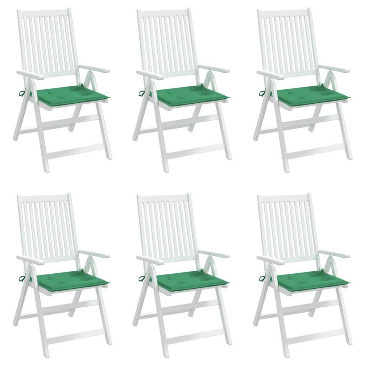 VIDAXL Coussins de chaise jardin lot de 6 vert 50x50x3 cm tissu oxford
