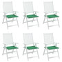 Voir la diapositive 4 : VIDAXL Coussins de chaise jardin lot de 6 vert 50x50x3 cm tissu oxford