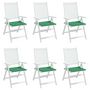 Voir la diapositive 4 : VIDAXL Coussins de chaise jardin lot de 6 vert 50x50x3 cm tissu oxford
