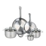 ELO Ensemble de 2 Poêles de cuisson 24 et 32 cm et 3 faitouts 12, 16 et 20 cm Elo Profi Brillant