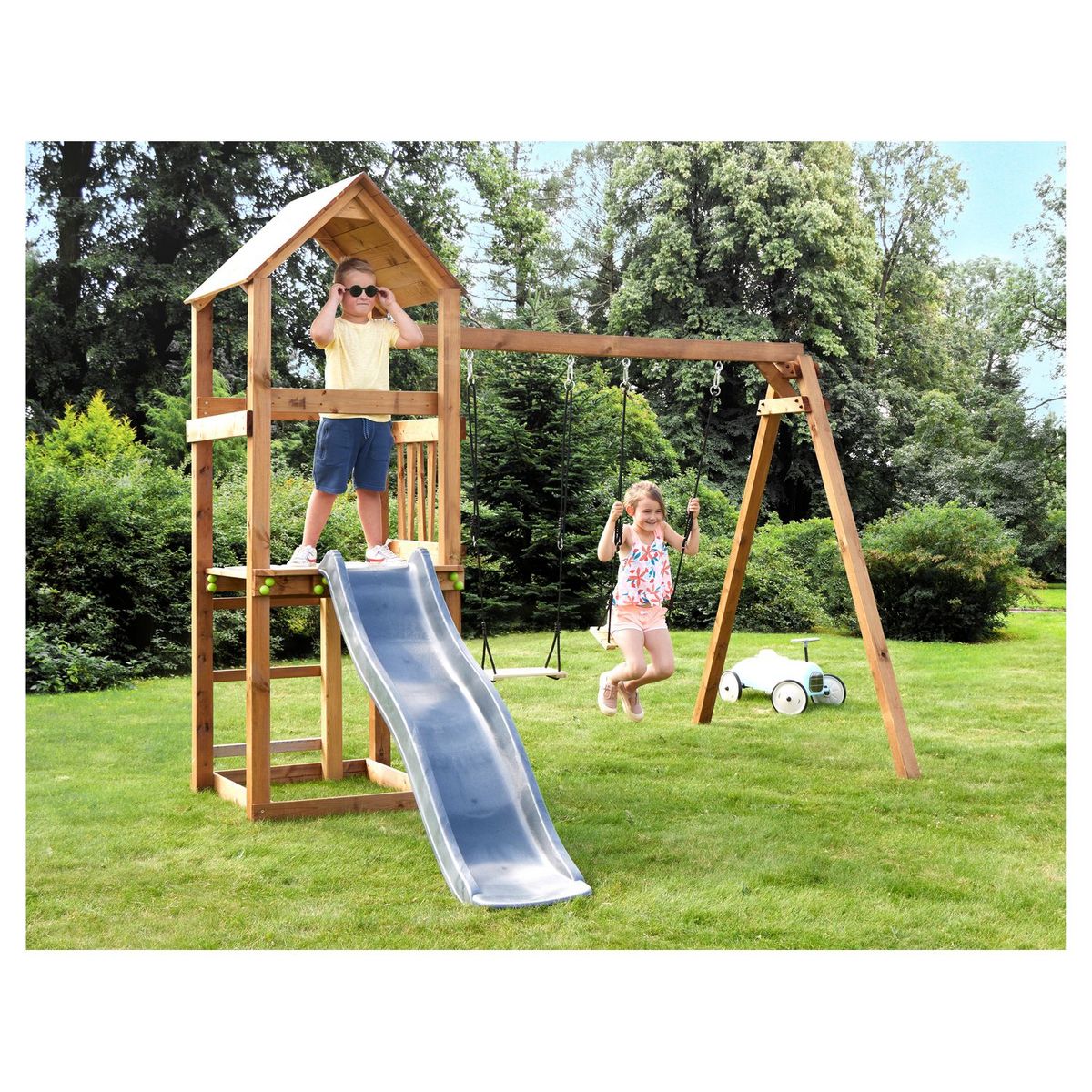 Soulet Aire de jeux avec toboggan - Bois - H2,36m - NOUMEA