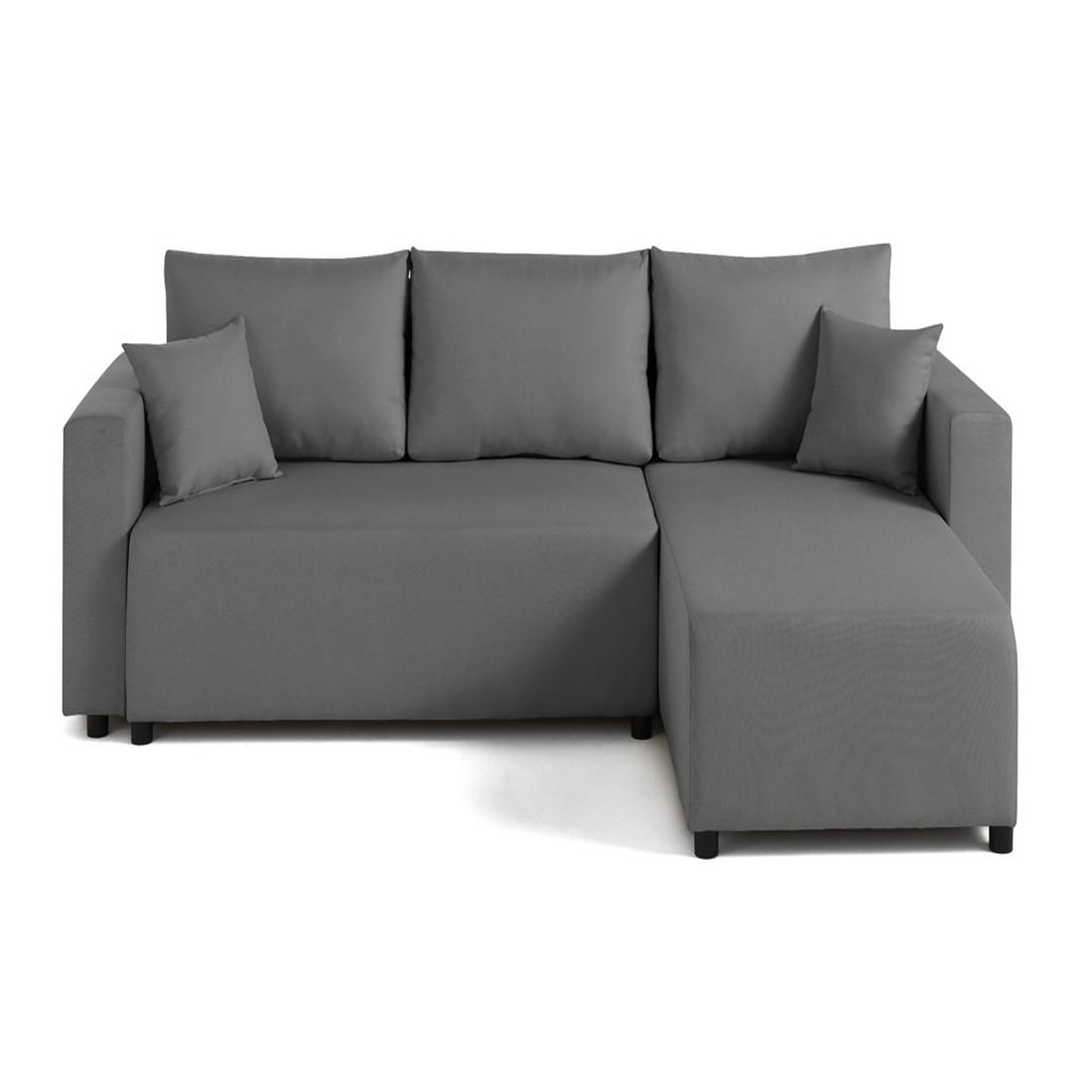 Voir la diapositive 1 : BEST MOBILIER Regala - canapé d'angle réversible - 4 places - convertible avec coffre - en tissu