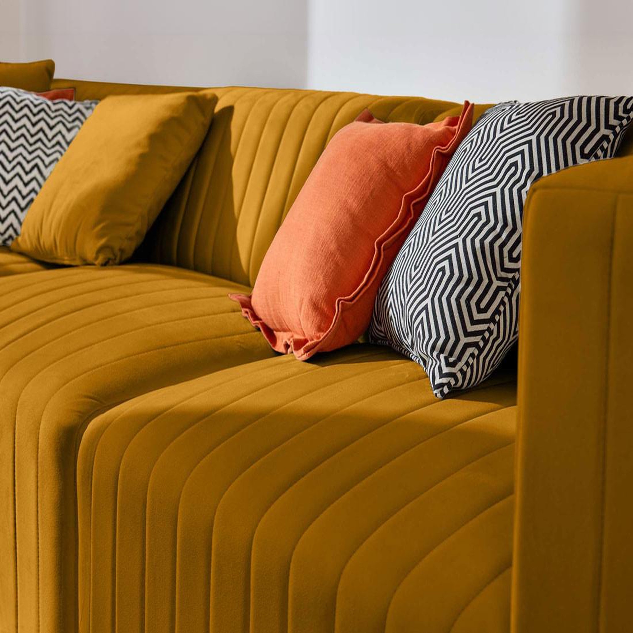 Voir la diapositive 4 : BEST MOBILIER Nova - canapé modulable 3 places - en velours