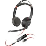 PLANTRONICS Casque audio Poly Blackwire 5220 USB et jack 3.5 mm