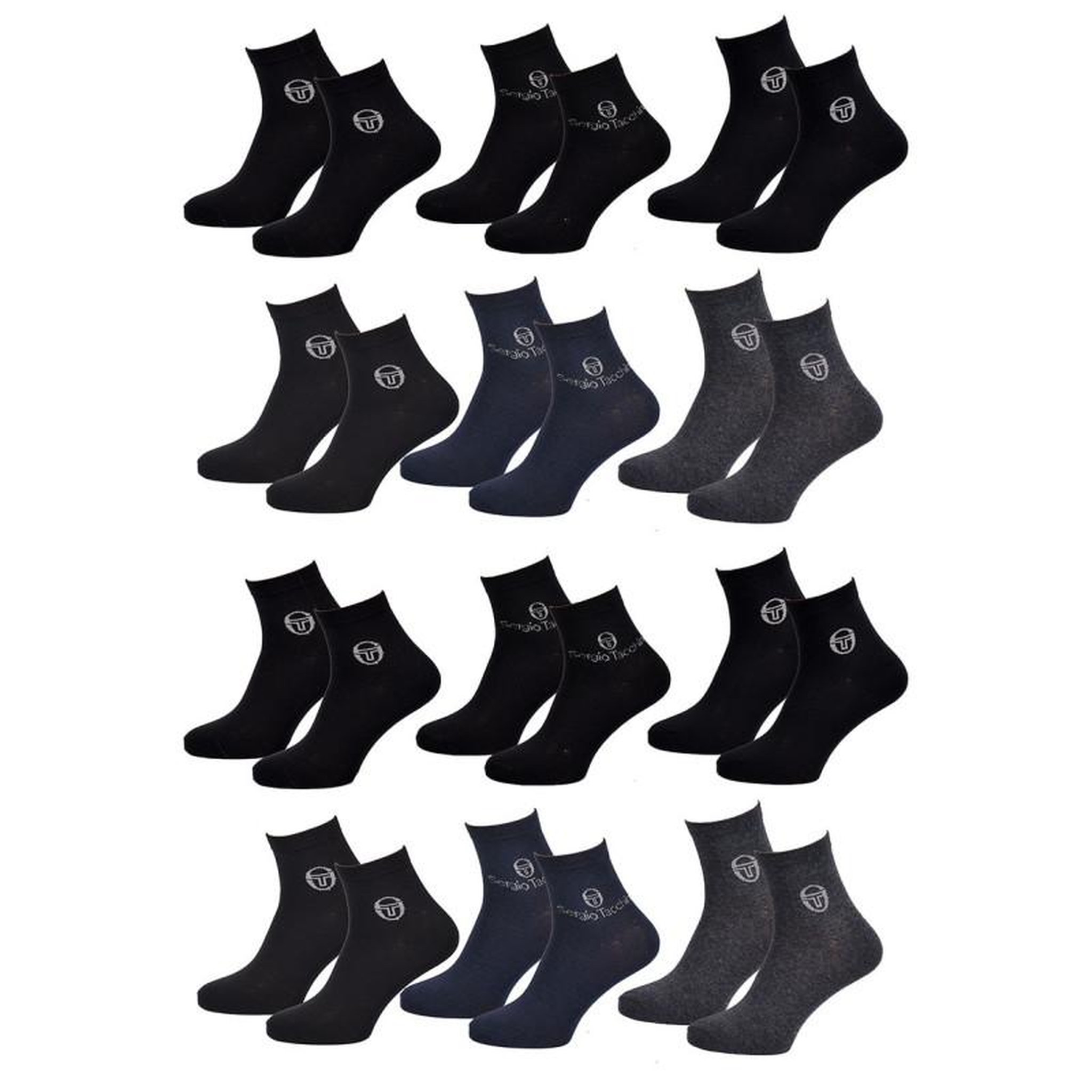 Voir la diapositive 1 : SERGIO TACCHINI Chaussettes Homme VILLE SERGIO TACCHINI Lot de 12 QUARTER