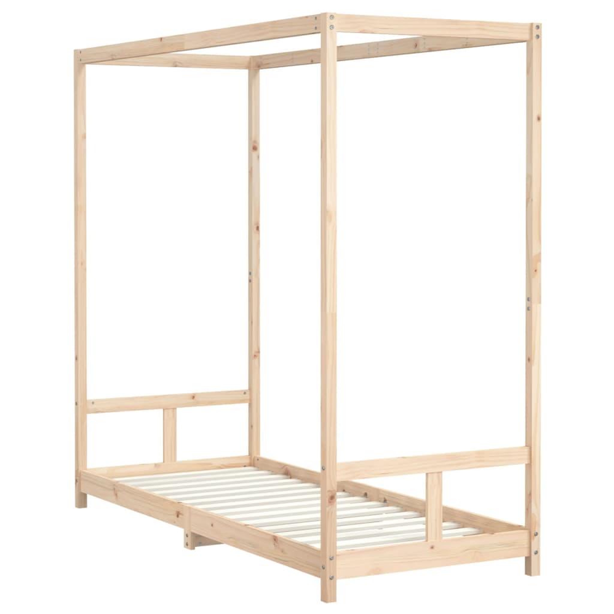 Voir la diapositive 3 : VIDAXL Cadre de lit pour enfants 80x200 cm bois de pin massif