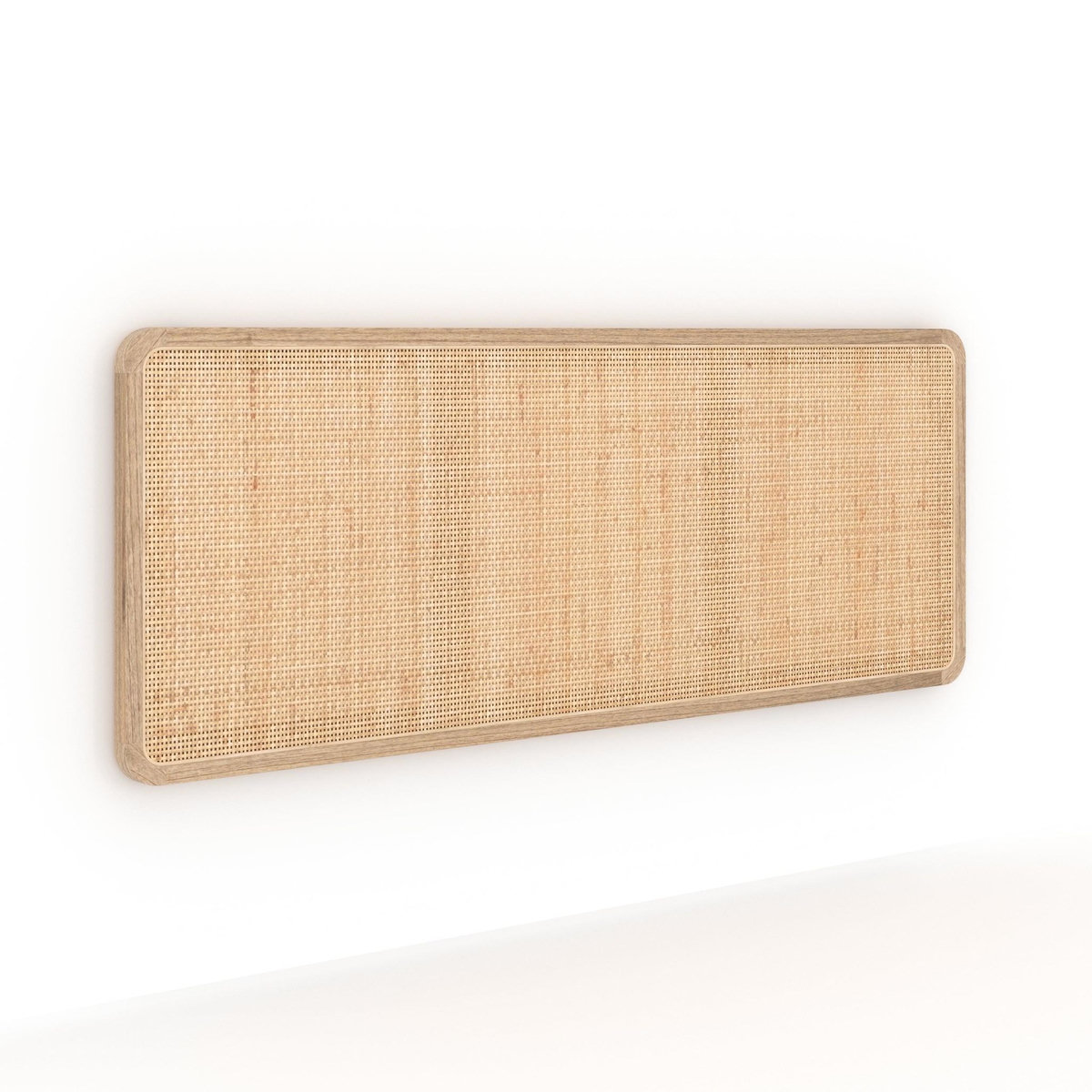 Rendez vous déco Tête de lit à suspendre en bois et cannage 160 cm-Khao