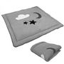 Voir la diapositive 1 : Monsieur Bébé Tapis de jeu, de sol, d'éveil ou de parc bébé, enfant molletonné 1m x 1m - Gris