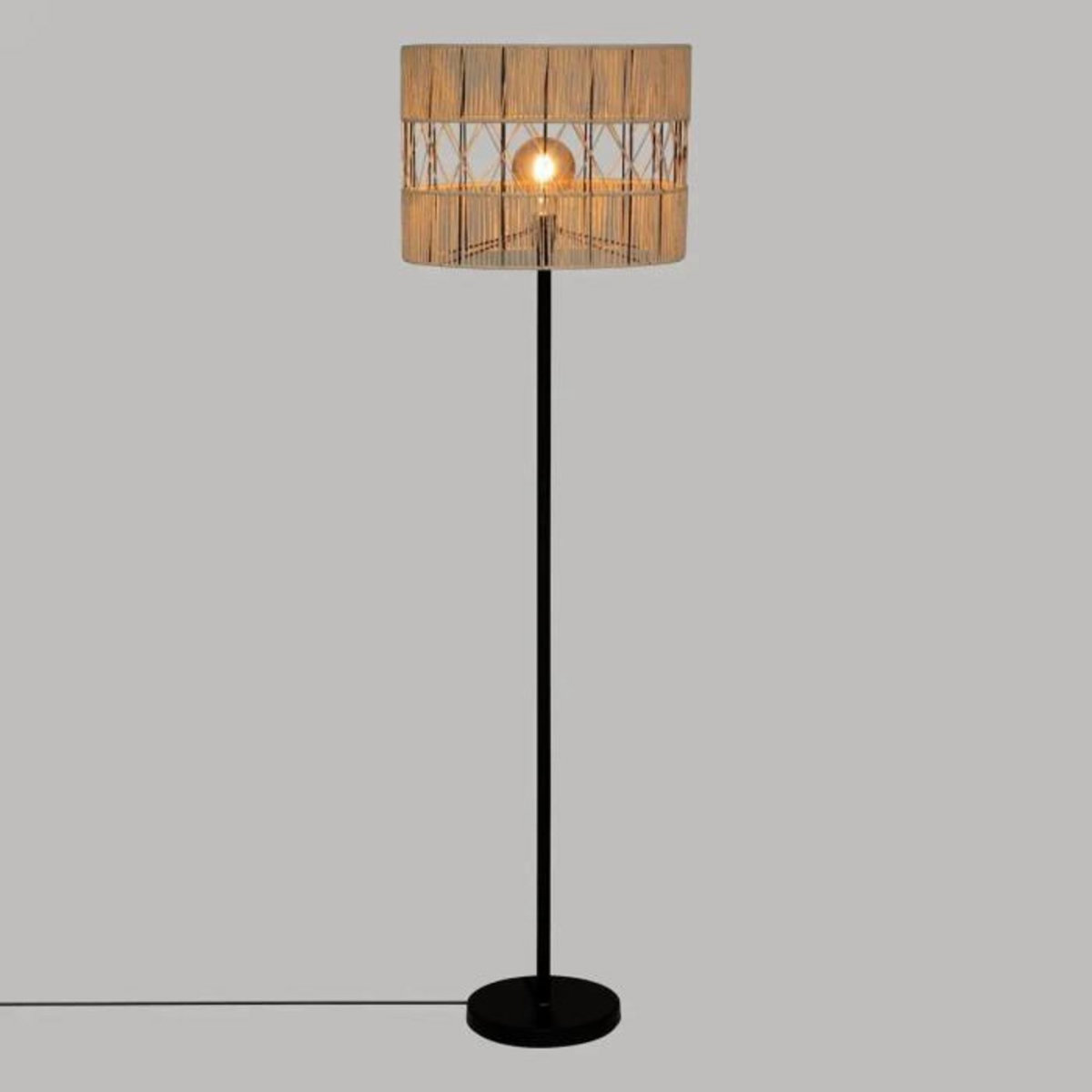 ATMOSPHERA Lampadaire Design  Cosy  150cm Noir & Beige