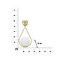 Voir la diapositive 6 : Paris Prix Applique Murale Design  Glamy  52cm Or & Blanc