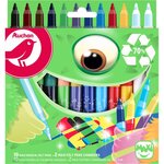 AUCHAN Boîte de 10 feutres de coloriage magiques + 2 feutres changeur de couleur pointe large