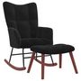 Voir la diapositive 2 : VIDAXL Chaise à bascule avec repose pied Noir Velours
