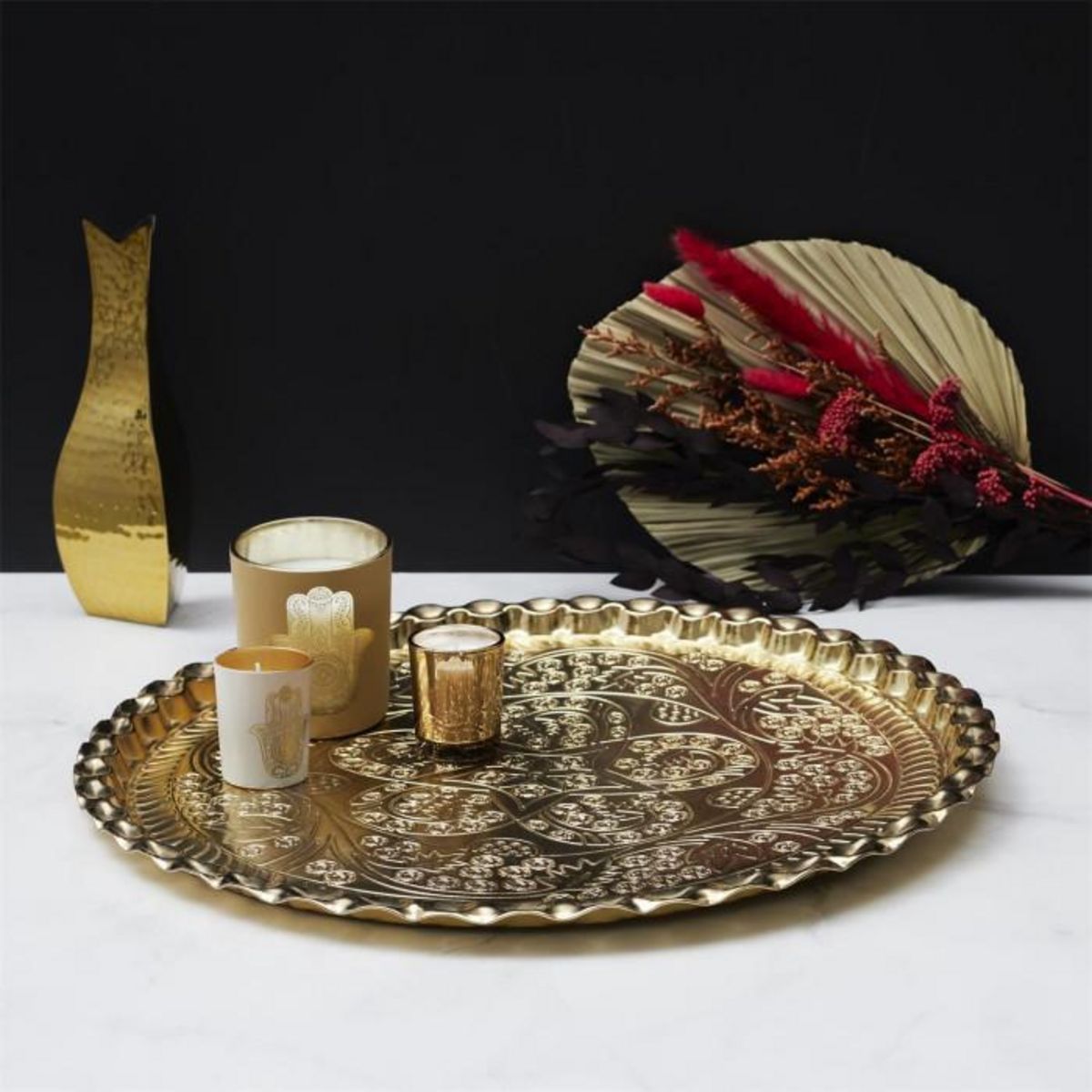 Paris Prix Plateau de Service  Déco  47cm Or