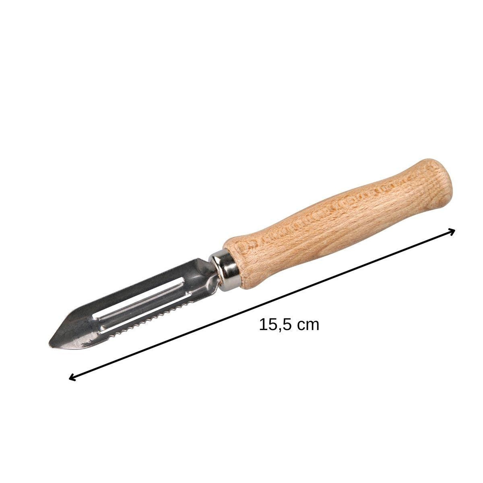 Voir la diapositive 3 : Fackelmann Eplucheur à légumes type économe 16 cm fackelmann wood edition