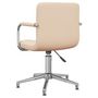Voir la diapositive 5 : VIDAXL Chaise pivotante de bureau Creme Tissu