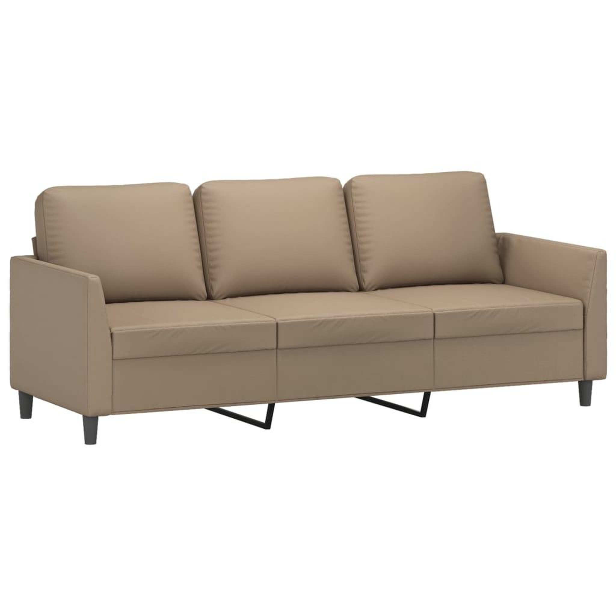 Voir la diapositive 5 : VIDAXL Ensemble de canapes 4 pcs avec coussins Cappuccino Similicuir
