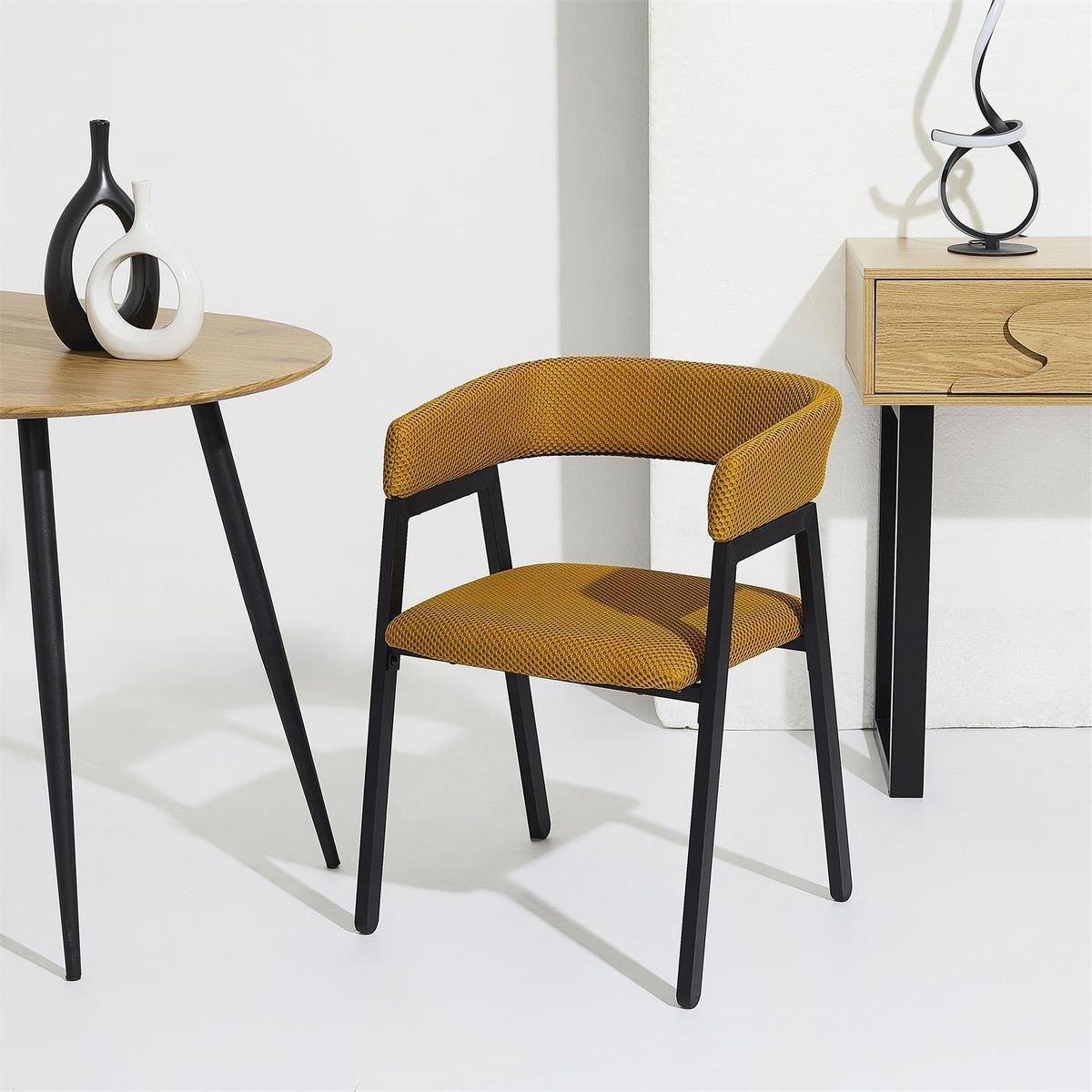 TOILINUX Lot de 2 fauteuils design ATOME