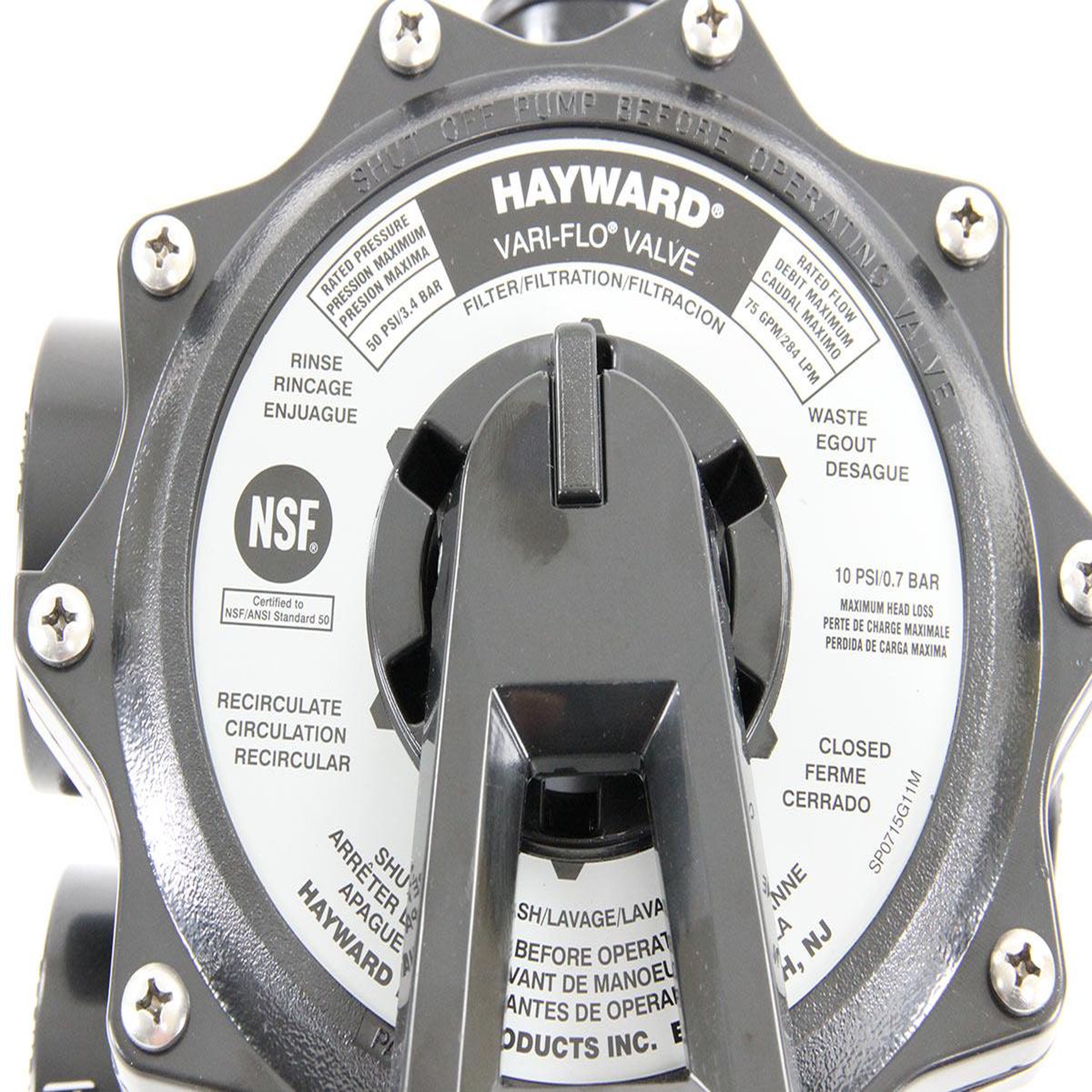 Voir la diapositive 6 : Hayward Vanne multivoies 2 - SP0715X62E