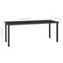 Voir la diapositive 5 : VIDAXL Table a dîner de jardin Noir 180x70x73 cm Resine tressee