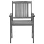 Voir la diapositive 5 : VIDAXL Chaises de jardin et coussins lot de 4 Gris Bois acacia massif