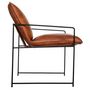 Voir la diapositive 3 : Paris Prix Fauteuil Cognac en Cuir  Kanat  84cm Marron