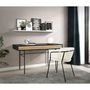 Voir la diapositive 4 : Paris Prix Bureau 2 Tiroirs en Bois  Stripe  130cm Chêne & Noir