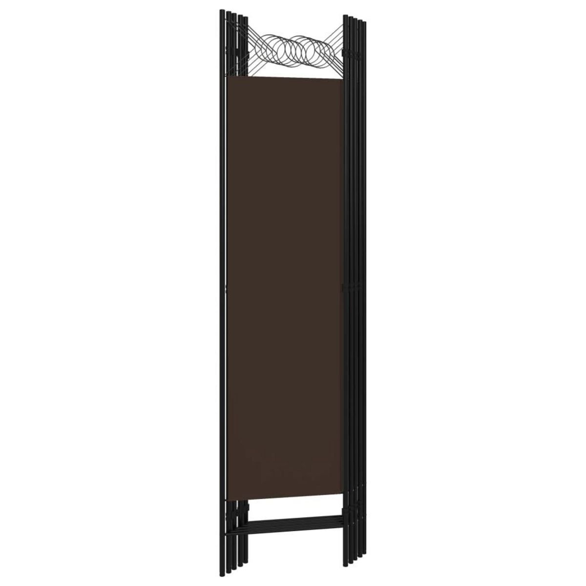 VIDAXL Cloison de separation 5 panneaux Marron 200x180 cm