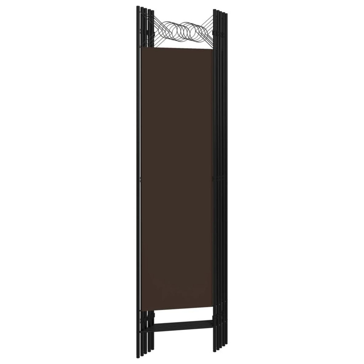 VIDAXL Cloison de separation 5 panneaux Marron 200x180 cm