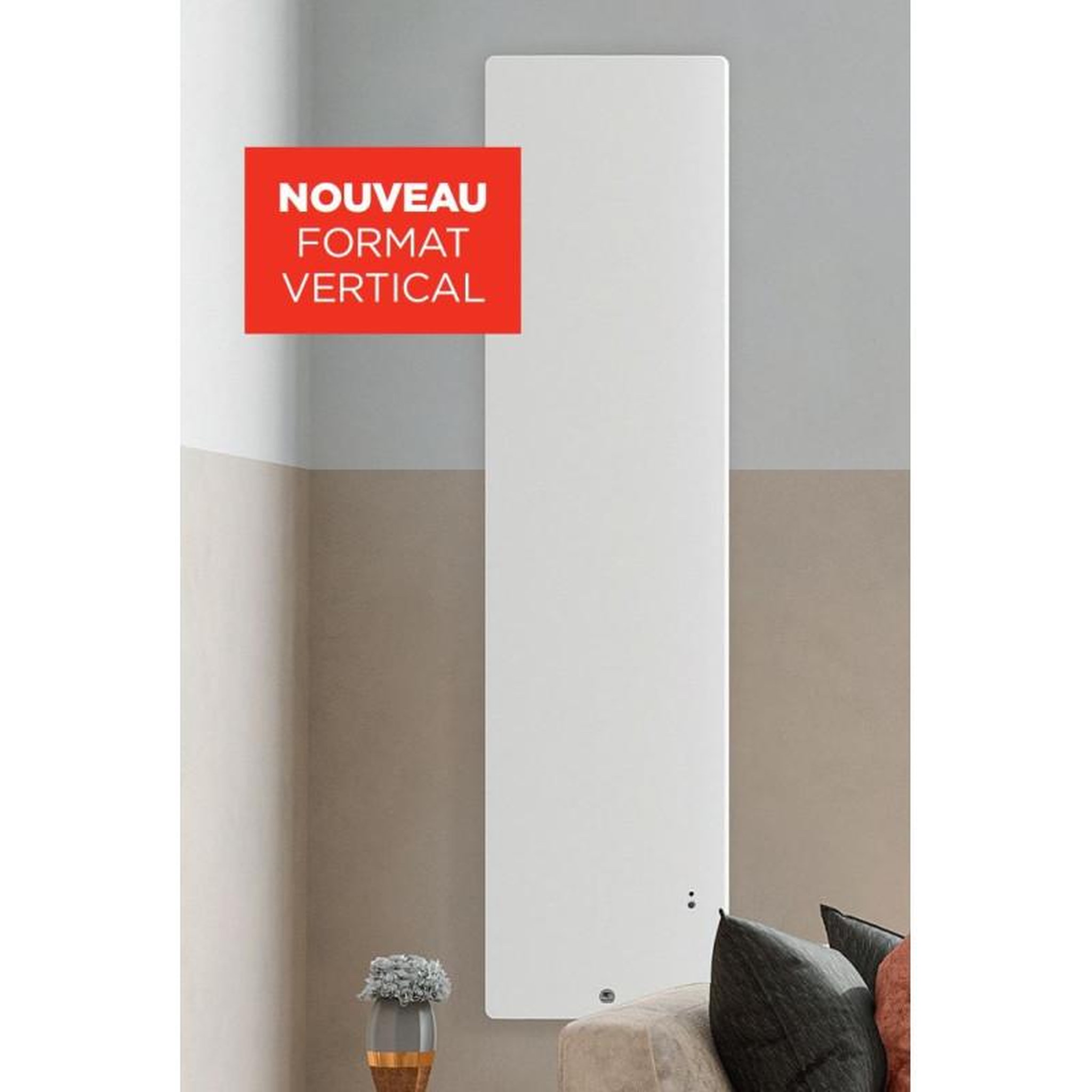 Thermor Radiateur électrique INGENIO 4 1500W vertical intelligent blanc mat THERMOR 429354