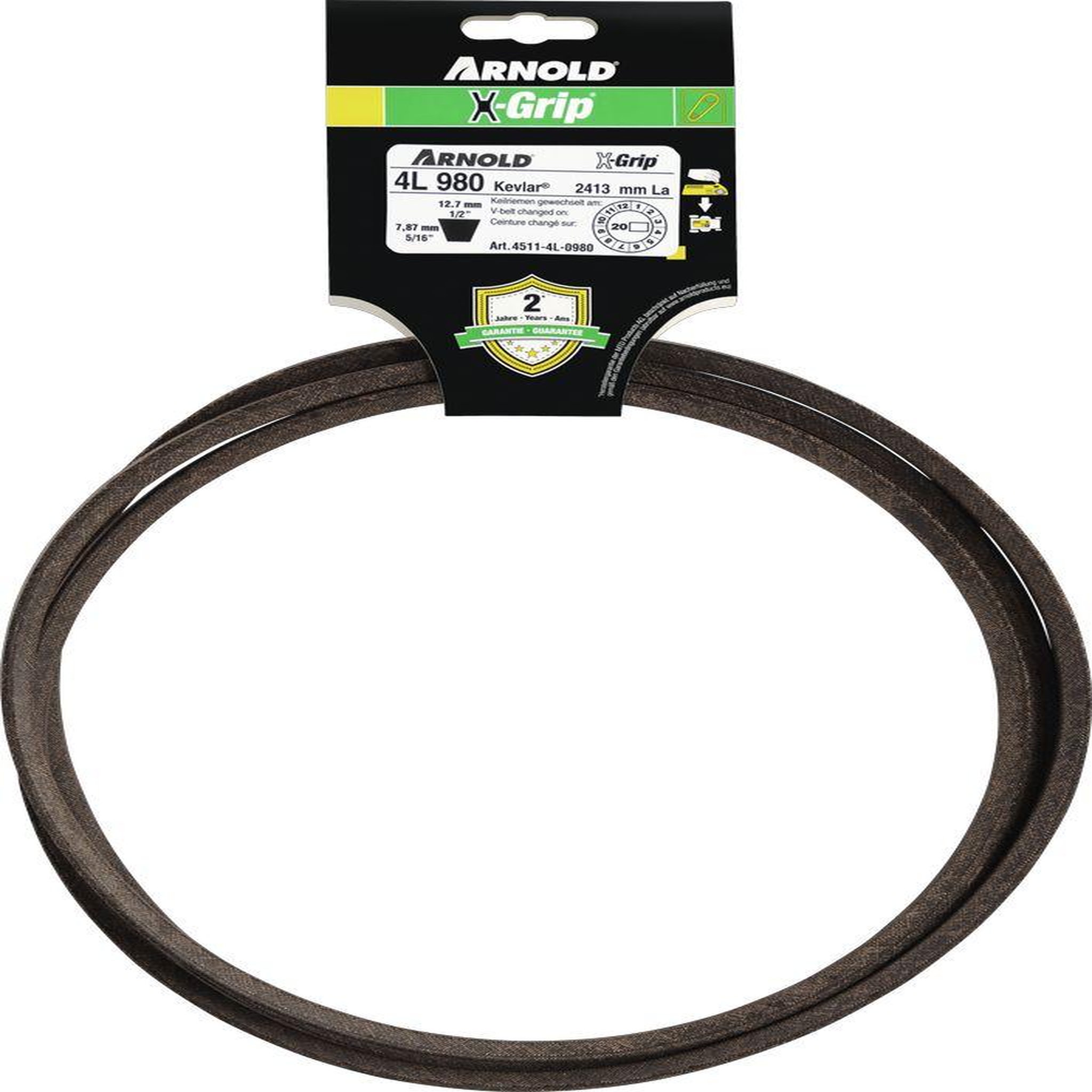 ARNOLD Courroie trapézoïdale x-grip v de type 4l980