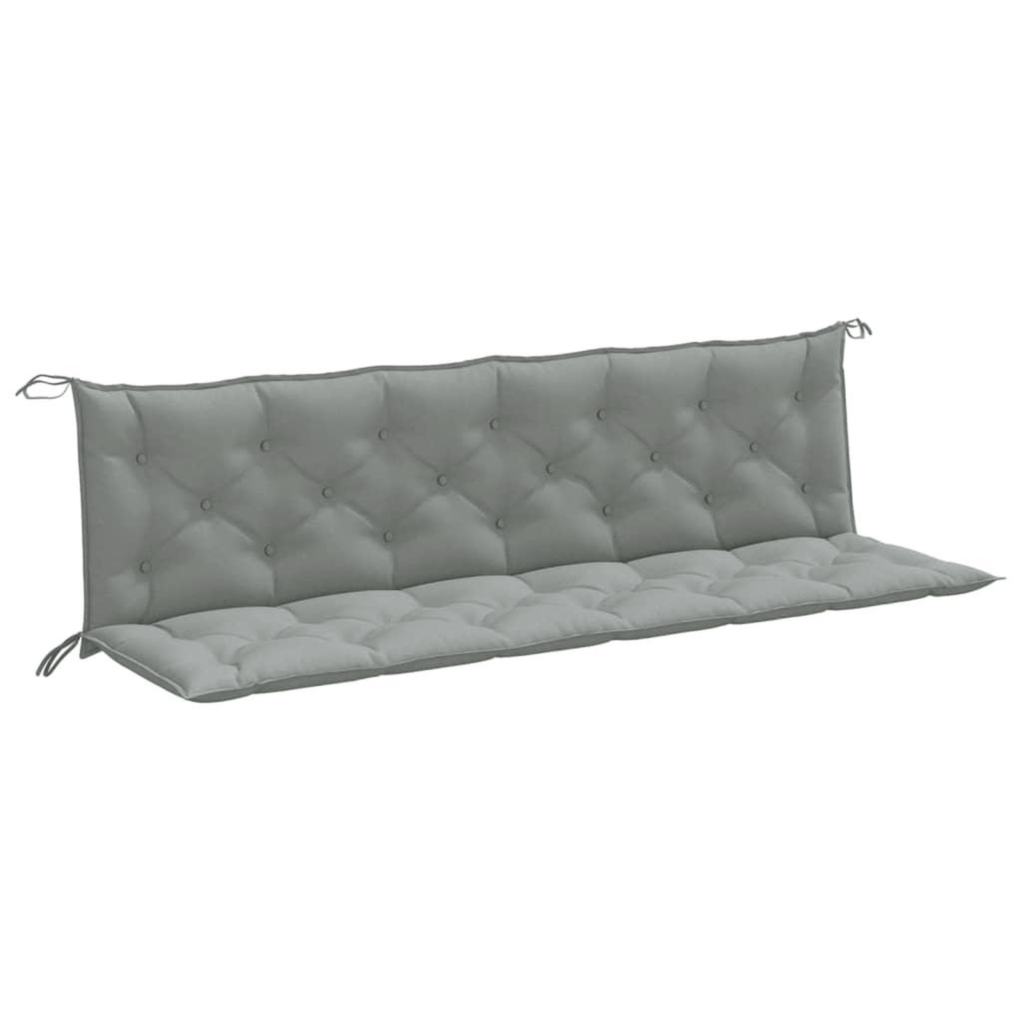 Voir la diapositive 2 : VIDAXL Coussins de banc de jardin lot de 2 gris clair melange tissu