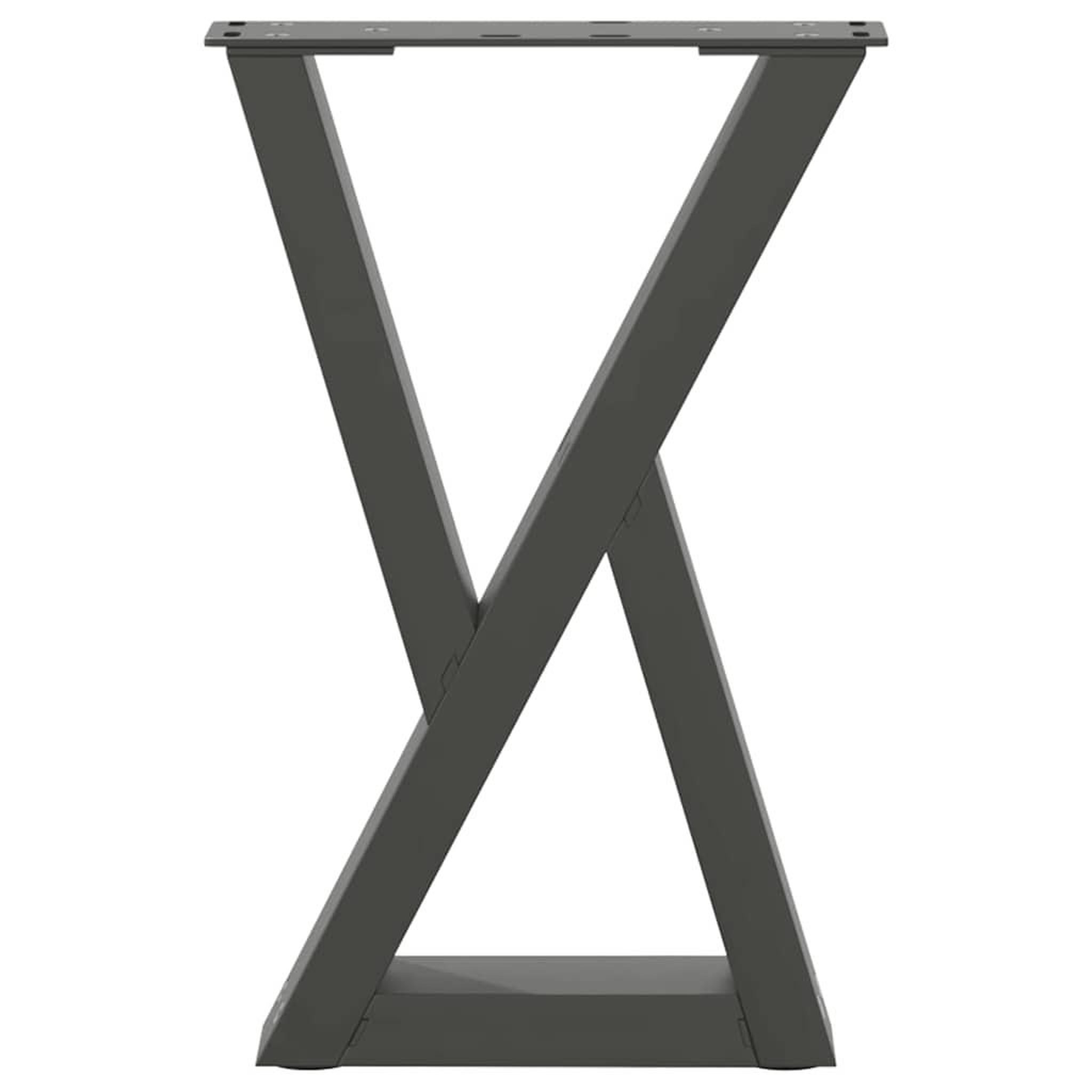 Voir la diapositive 5 : VIDAXL Pieds de table basse 2 pcs anthracite 38x(42-43,3) cm