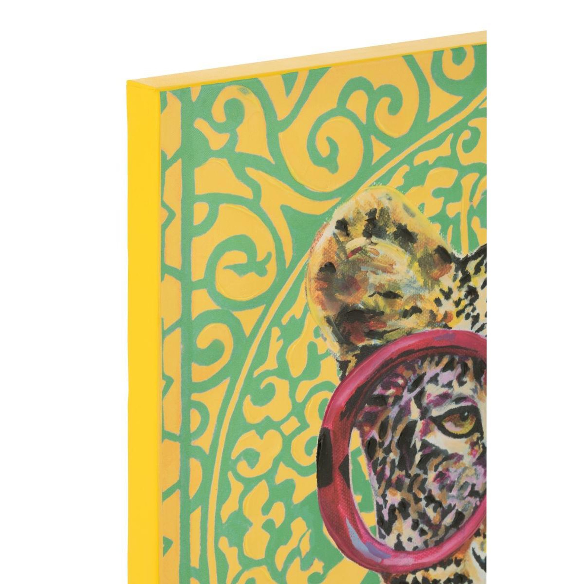 Voir la diapositive 2 : J-LINE Toile déco tigre  popart  75x100cm multicolore