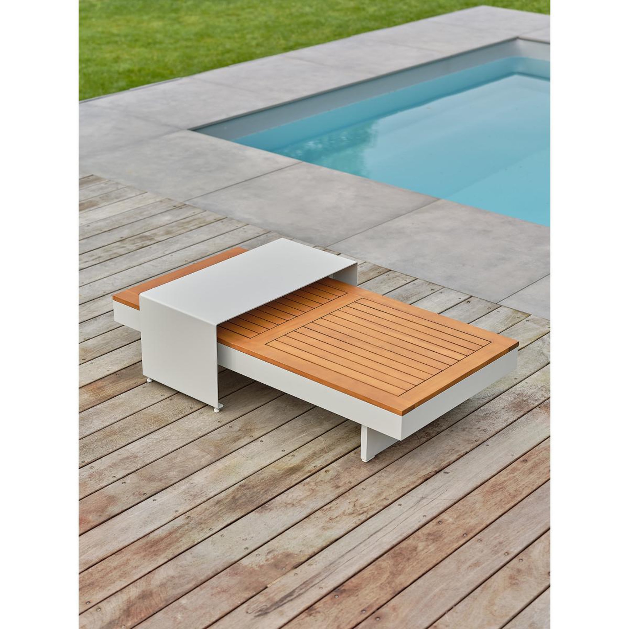 Voir la diapositive 5 : Paris Prix Salon d'angle de jardin 6 places  minera  245cm gris & naturel