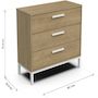 Voir la diapositive 4 : Habitat et Jardin Commode  CRAFT  - Bois - 3 tiroirs - Marron/Blanc