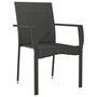 Voir la diapositive 4 : VIDAXL Chaises de jardin lot de 2 avec coussins Resine tressee Noir