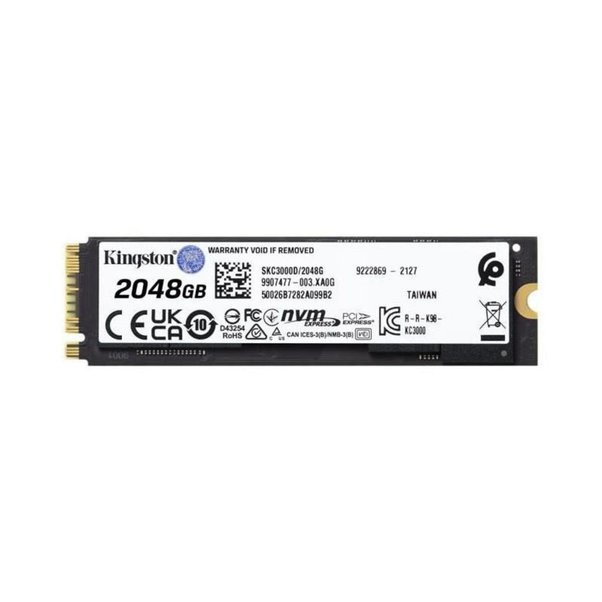 Kingston KINGSTON - SSD Interne - KC3000 - 2048Go - M.2 NVMe SKC3000D/2048G