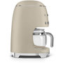 Voir la diapositive 3 : SMEG Cafetière programmable DCF02MLMEU Années 50 Beige lin
