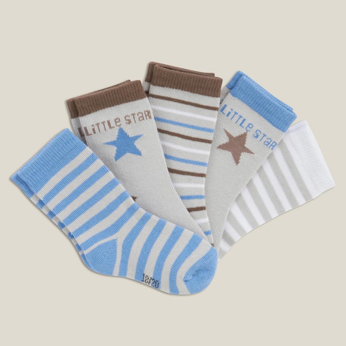 IN EXTENSO Lot de 5 paires de chaussettes bébé