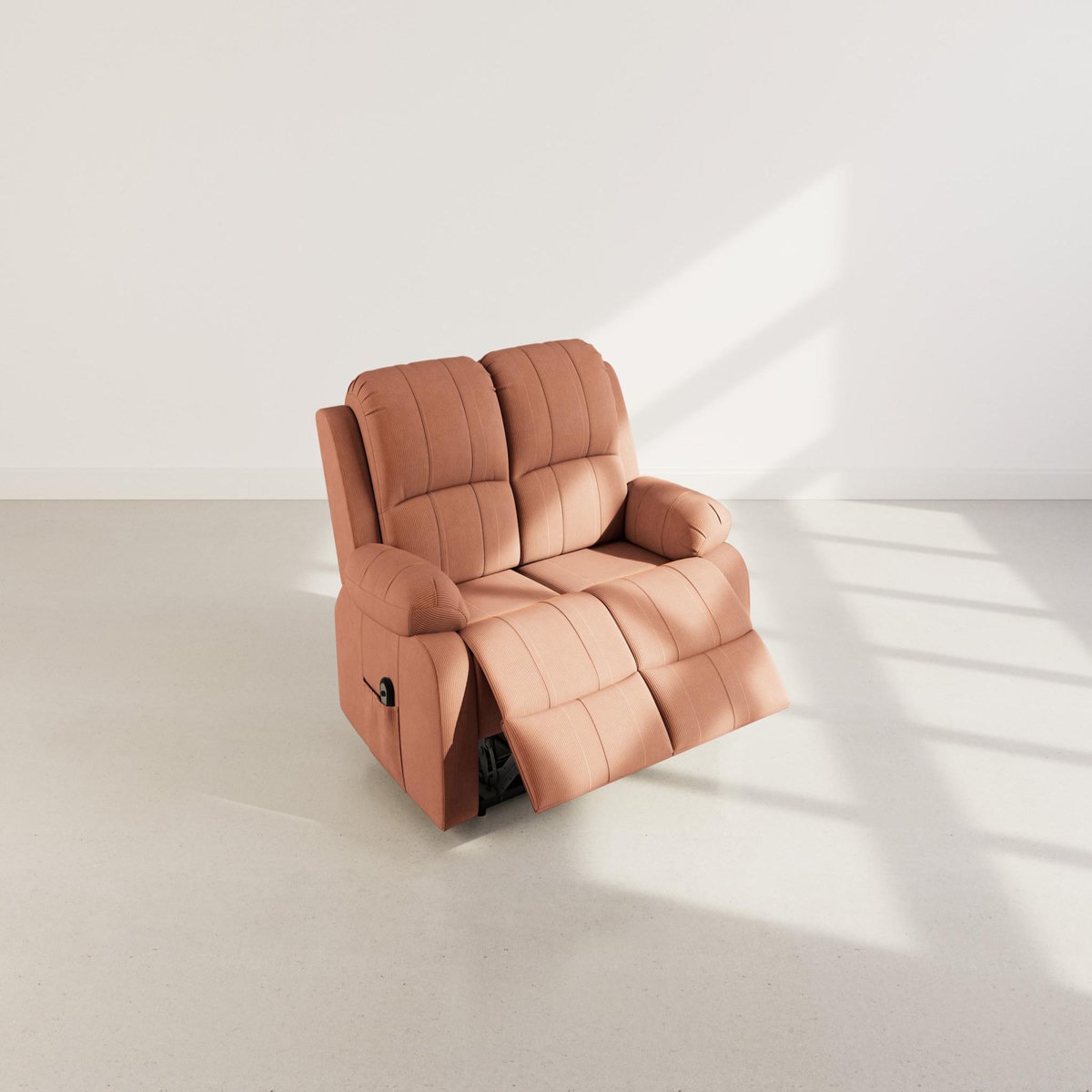 BEST MOBILIER Armand - canapé 2 places relax électrique en velours côtelé