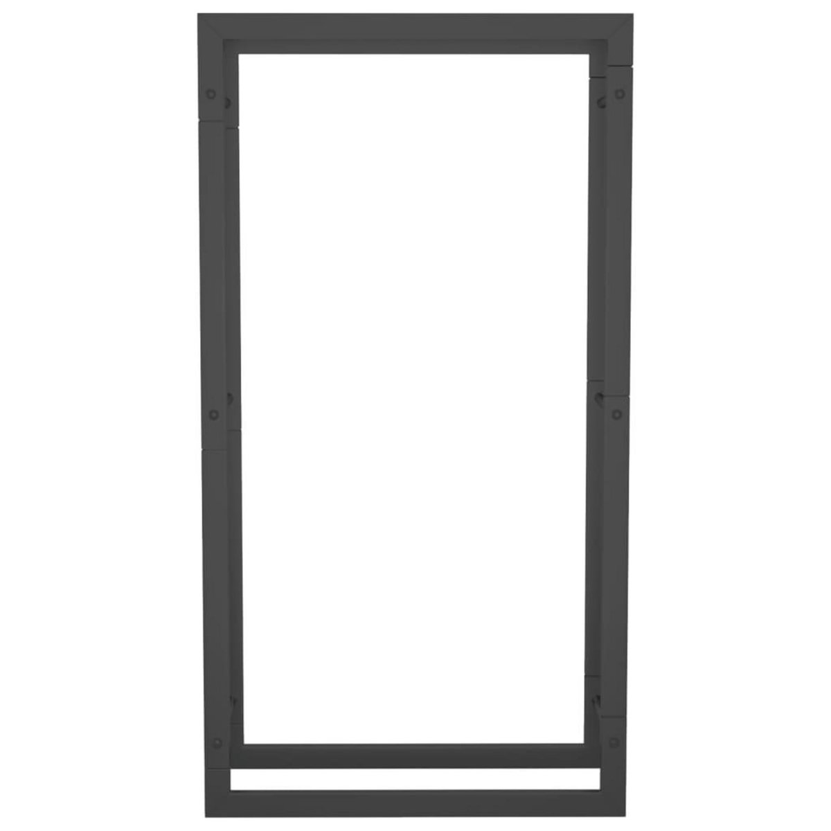 VIDAXL Portant de bois de chauffage Noir mat 50x28x94 cm Acier