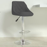 VIDAXL Tabouret de bar Gris fonce Velours