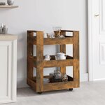 VIDAXL Chariot de cuisine Chene fume 60x45x80 cm Bois d'ingenierie