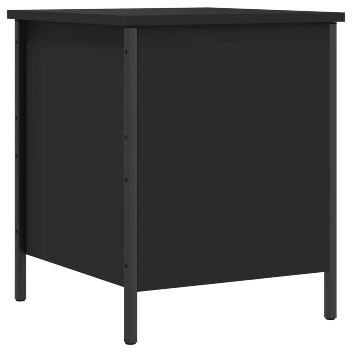 VIDAXL Banc de rangement noir 40x42,5x50 cm bois d'ingenierie