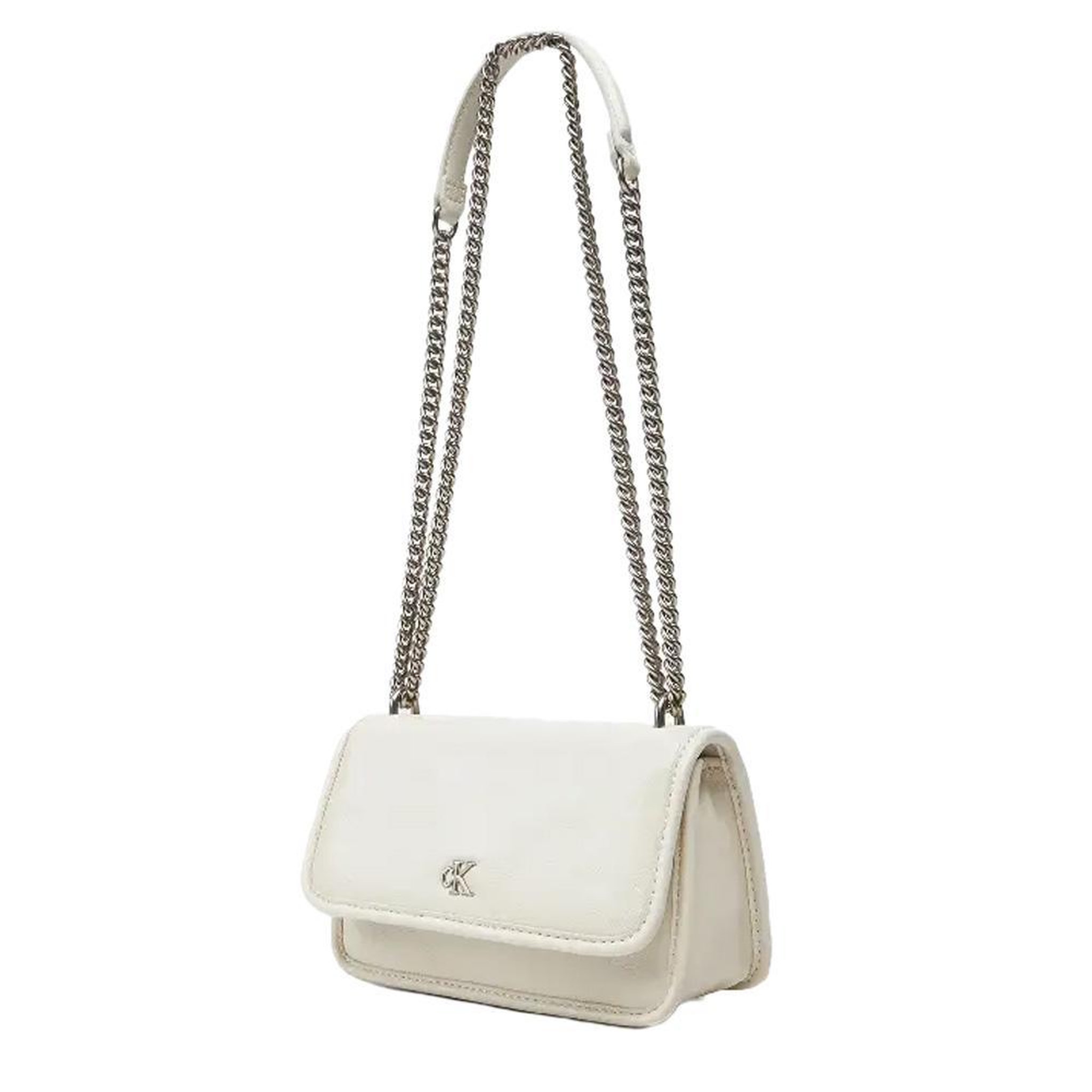 Voir la diapositive 5 : CALVIN KLEIN JEANS Sac à Main Ecru Femme Calvin Klein Jeans Chain Ew