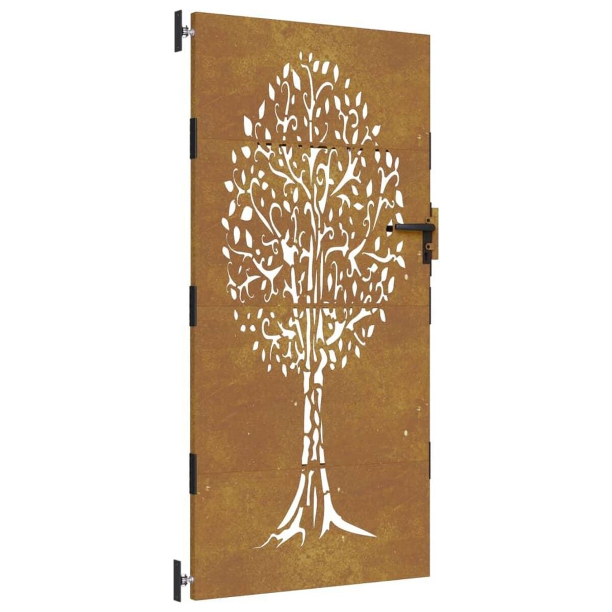 VIDAXL Portail de jardin 85x200 cm acier corten conception de l'arbre