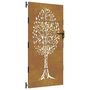 Voir la diapositive 2 : VIDAXL Portail de jardin 85x200 cm acier corten conception de l'arbre