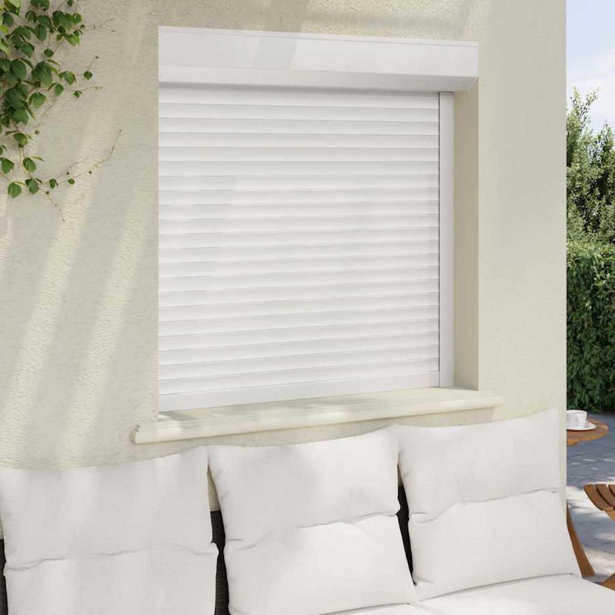 VIDAXL Volet roulant aluminium 100x100 cm blanc